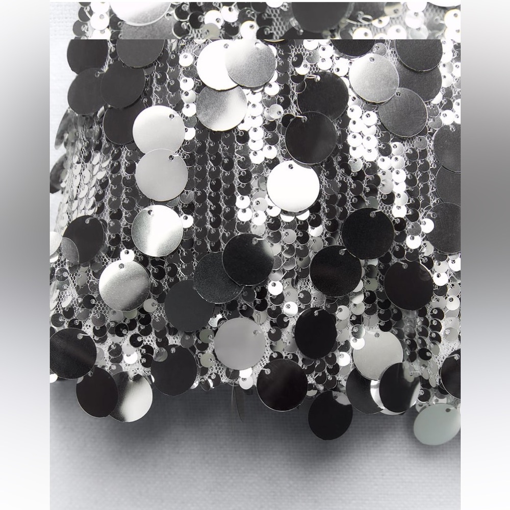 Zara SEQUIN MINI SKIRT - Picture 14 of 16